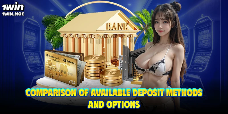 Comparison of available deposit methods and options