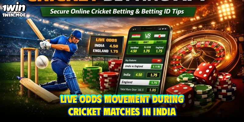 Live odds movement during cricket matches in India