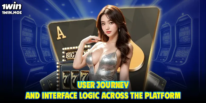 User journey and interface logic across the platform